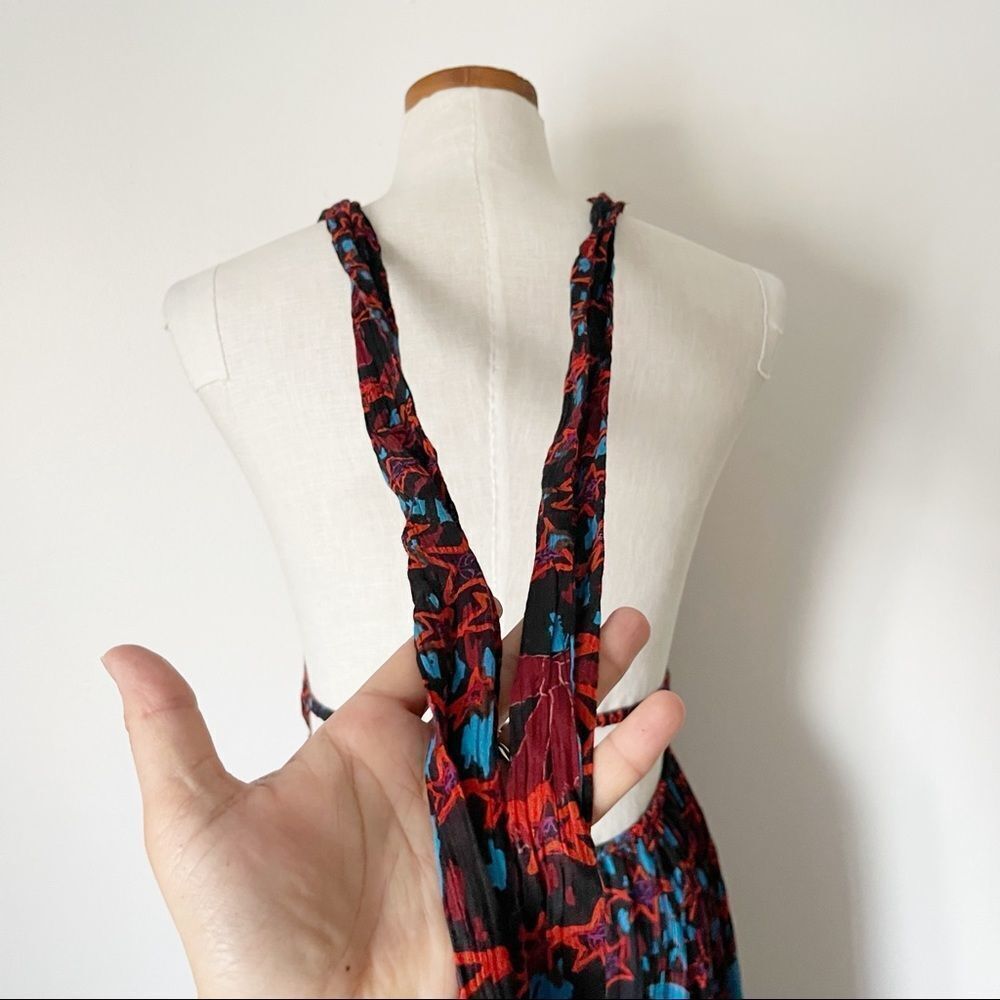 Free People X Zandra Rhodes Super Nova Maxi Halter Dress XS boho NWOT RARE - Picture 7 of 10
